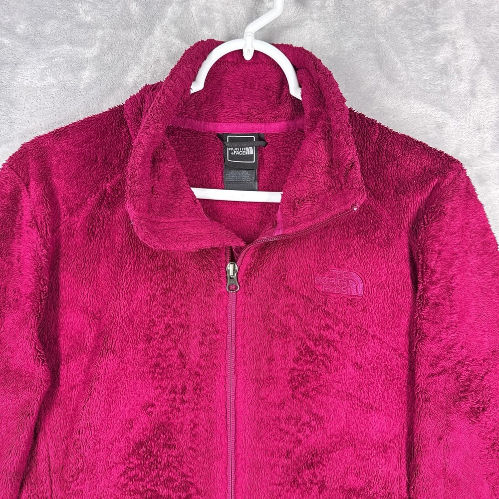 The North Face Osito 2 Fleece Jacket Womens M Pink Full Zip High Pile Fuzzy Soft